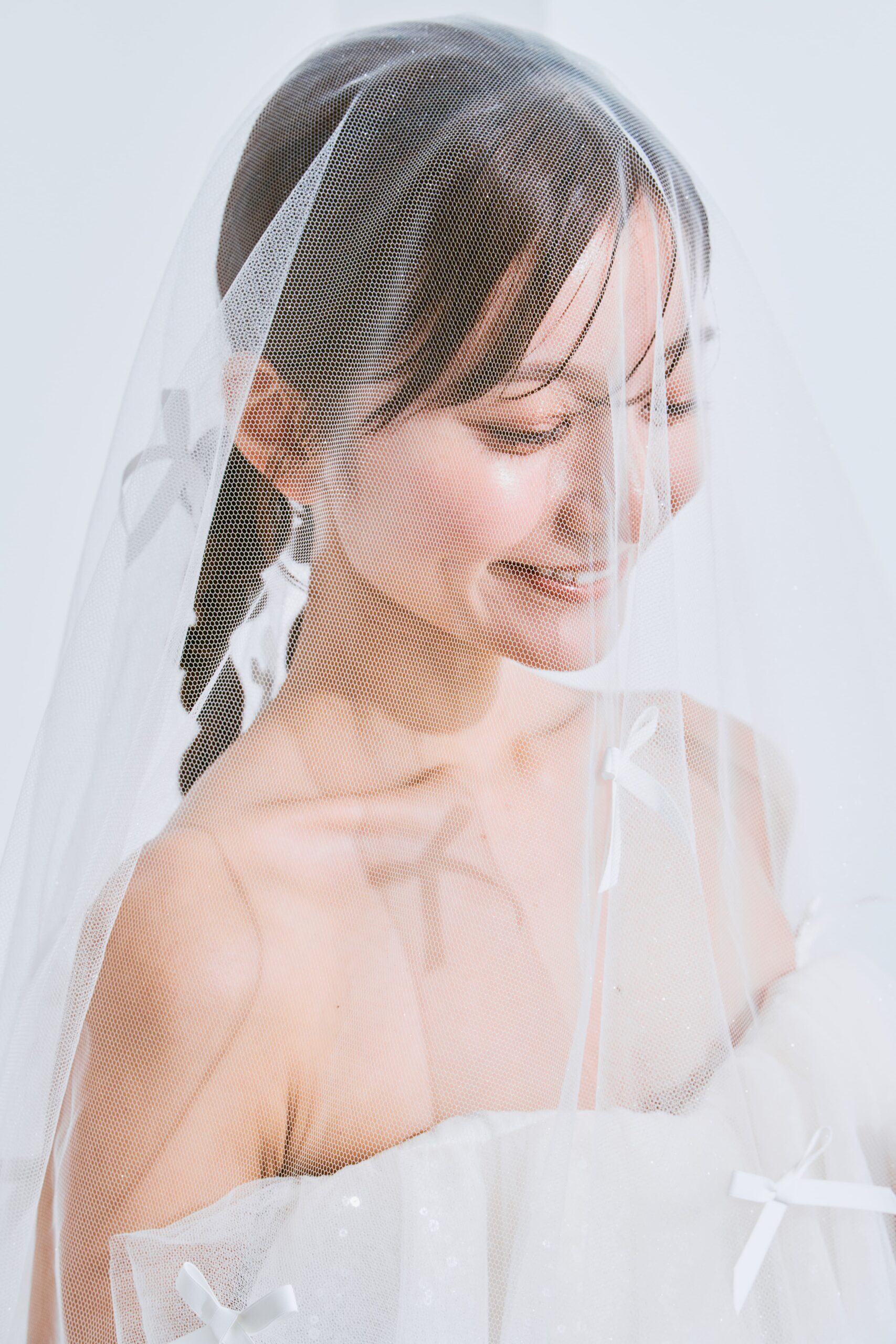 SV-06 (Glitter Tulle Ribbon Veil)