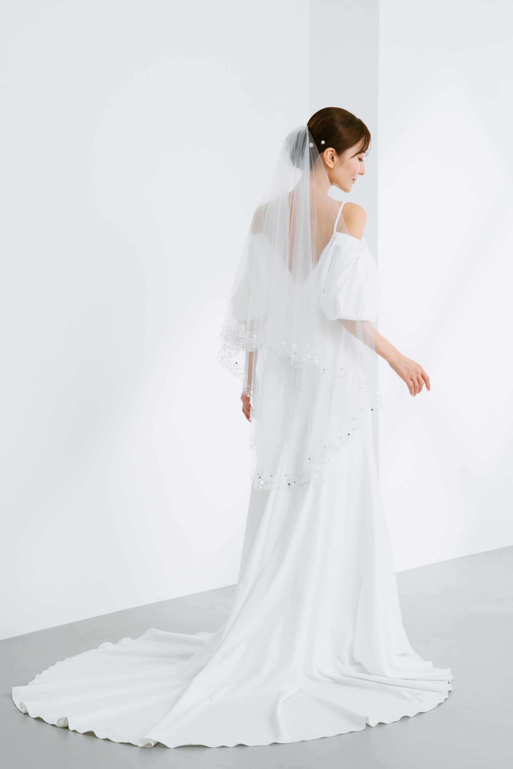 BV-31 (Sparkling Sequin-Embroidered Trim Veil)