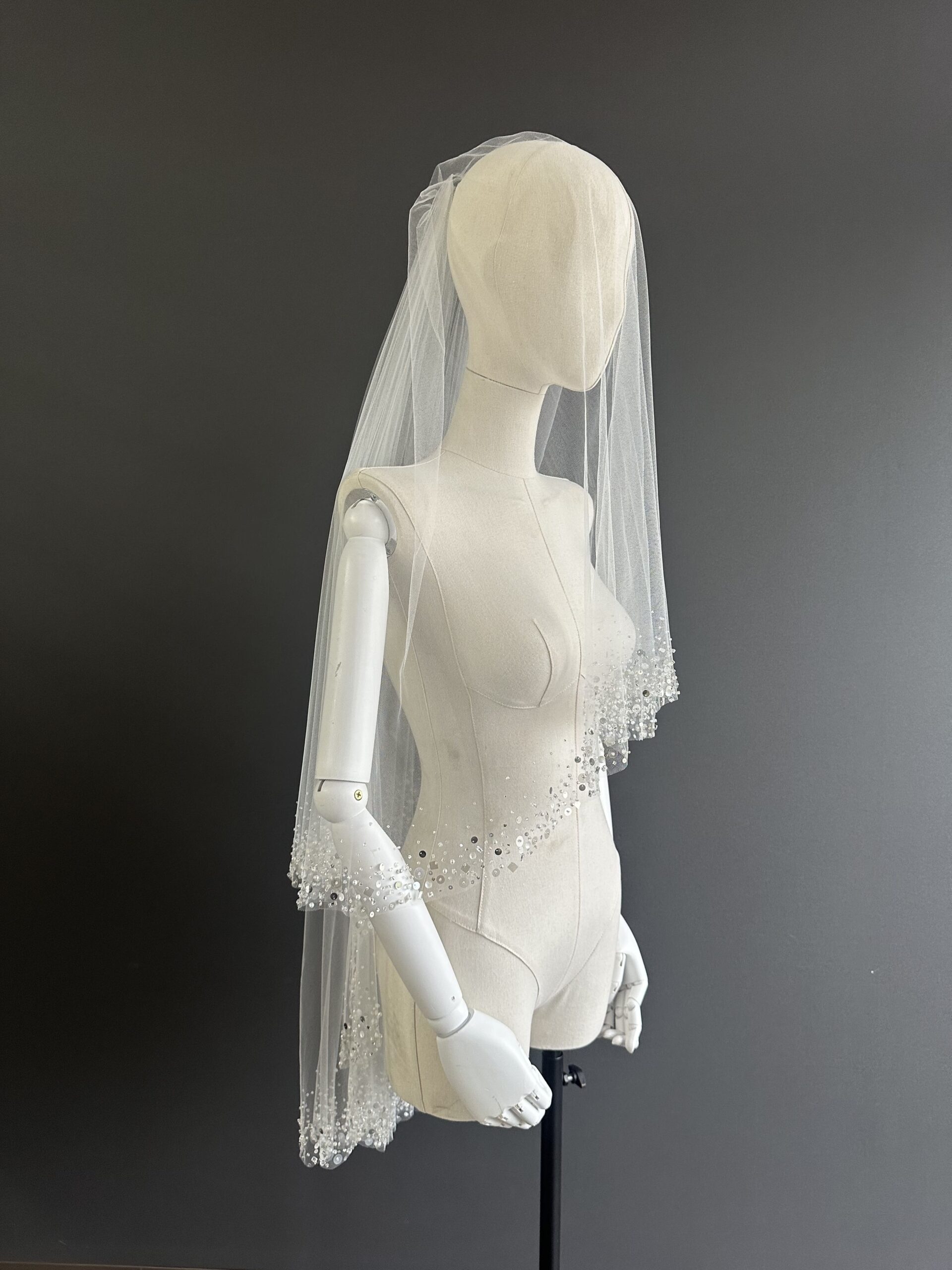 Beaded & Glitter Veil – BV-31